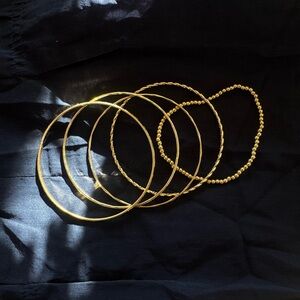Golden Bracelet Bangle Collection